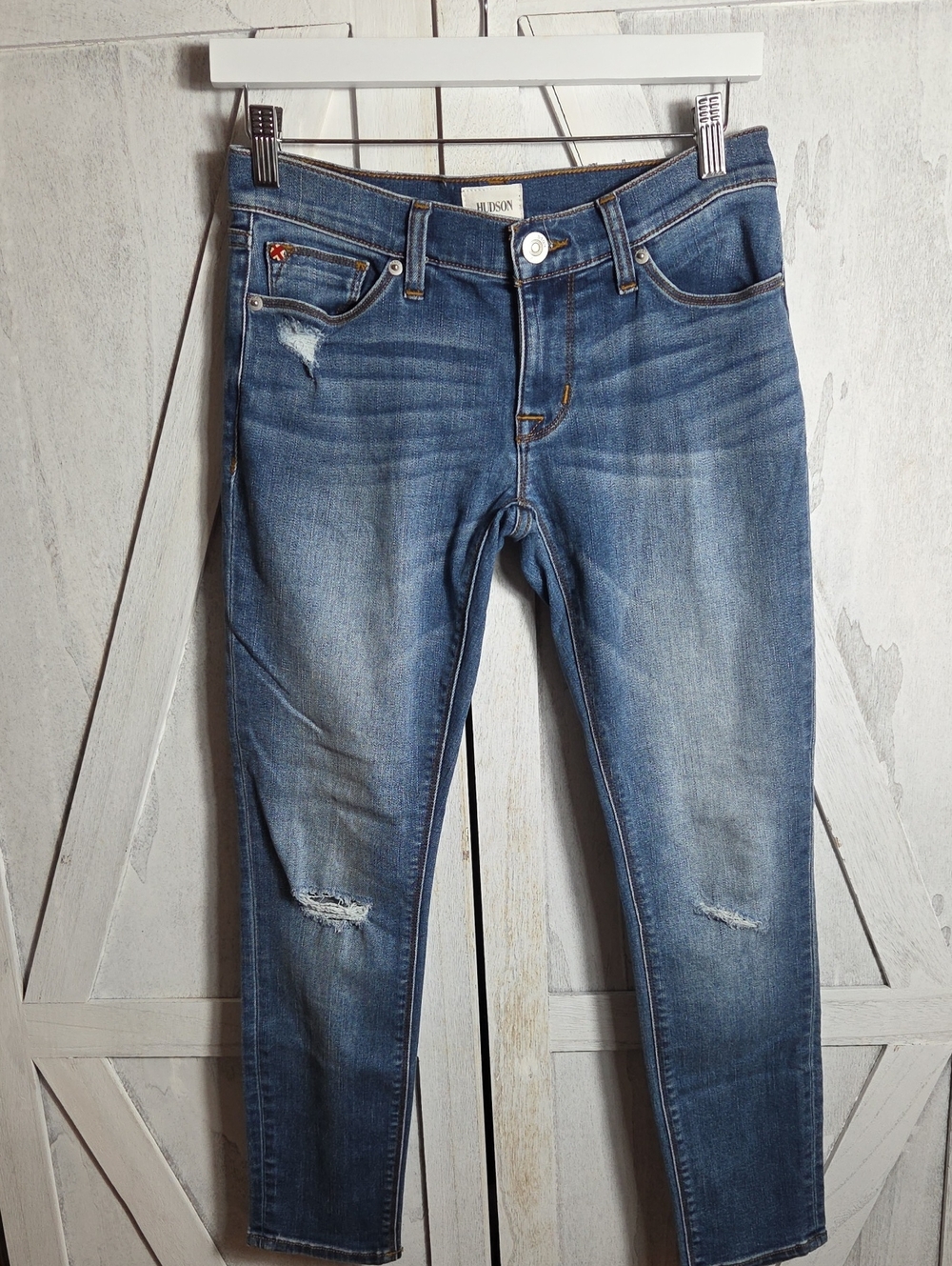 Hudson Krista Super Skinny Distressed Jeans Size 25